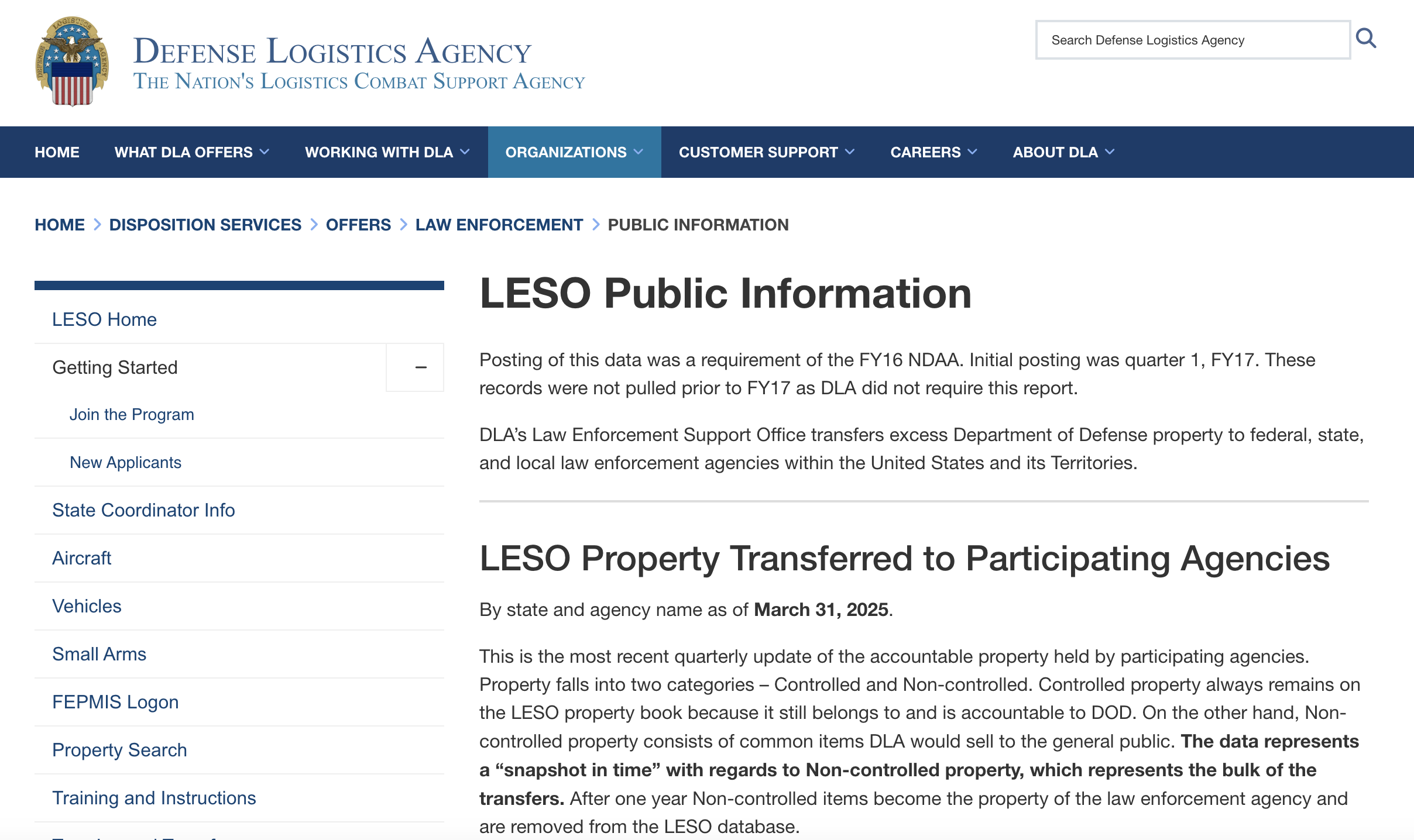 LESO 1033 data project