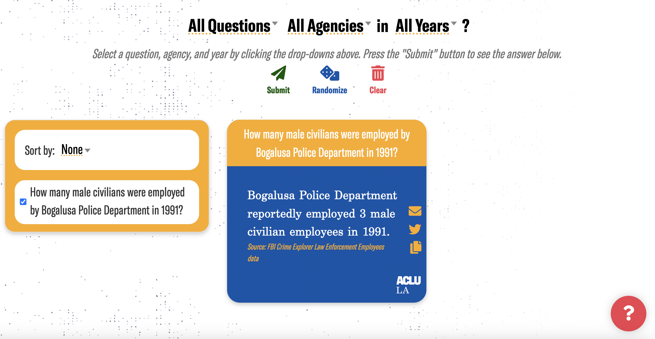 Police violence data visualization